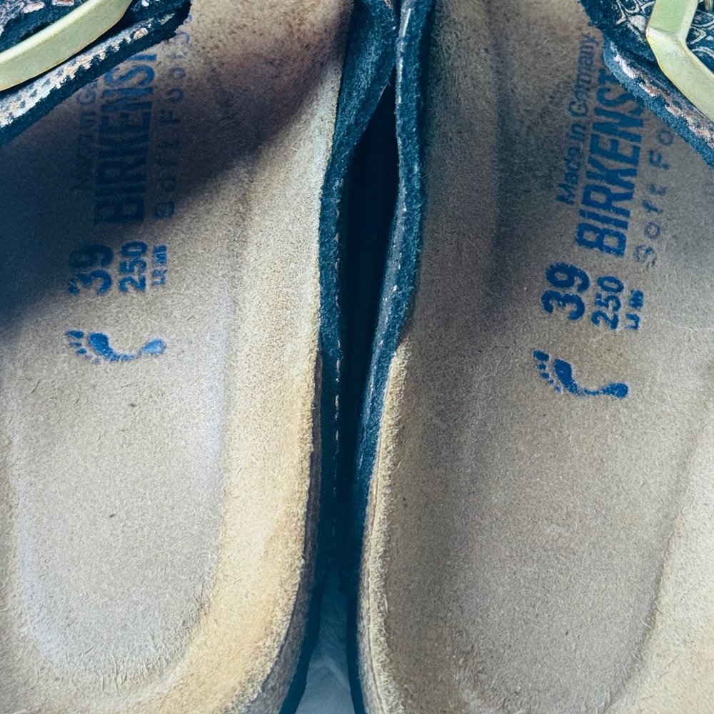 Birkenstock Arizona Python Gold Sandals - Picture 7 of 10